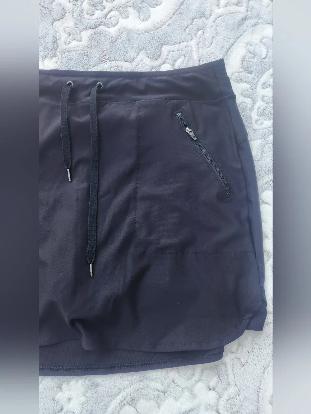 tek gear Black Athletic Drawstring Skort with Zipper Pockets Medium EC